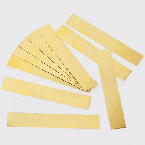 10 Piece Brass Shim Stock Set 6 Inch Long By 1 Inch Wide 0.002 Inch Thick Brass Strips For Metalworking Jewelry Making Diy Projects Smooth Polish Finish