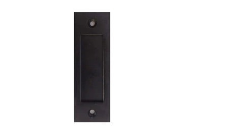 Black 6 Inch Sliding Barn Door Finger Pull Set Heavy Duty Modern Invisible Handle With Flat Bottom Easy Install Includes Flush Pull And Two Screws