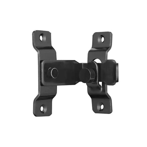 Black Flip Door Latch Heavy Duty Stainless Steel Gate Latch for Security Doors with 90 Degree Rotate and Tighten Design