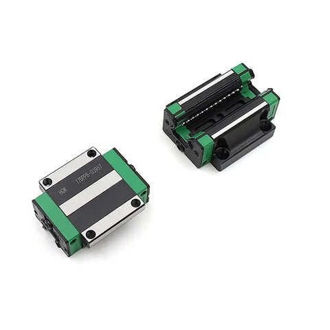 Top view of HGW25CA flange carriage blocks for Square Linear Guide Rail Kit HGW25 700mm with CNC precision motion system.