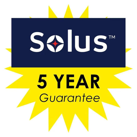 Solus 5 Year Guarantee badge for Outdoor Dusk To Dawn Photocell Sensor for Lamps and Fixtures No Manual Switch Needed