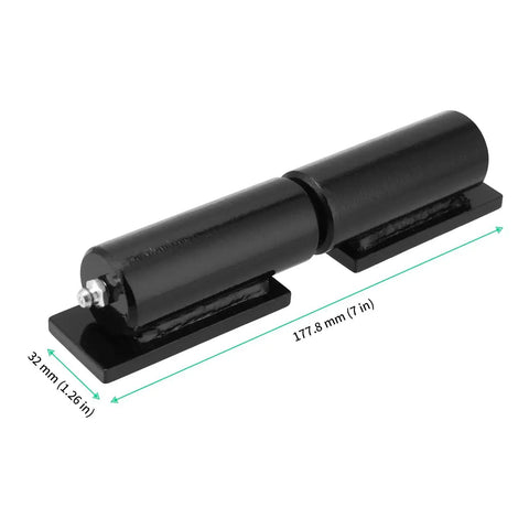 Beefy 7 Inch Barrel Style Gate Hinges For Weld On Install 4 Piece Pack With Ball Bearing Pivot Heavy Duty Black FUNSUEI