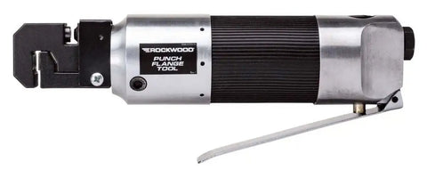 Side view of Pneumatic Sheet Metal Puncher And Flange Rivet Tool With Air Connector for quick seam repairs in metal sheets.