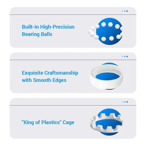 Illustration of Full Ceramic Bearing Set 2 Pcs 688CE 8x16x5mm showing high-precision bearing balls, smooth edges, and durable cage.