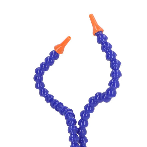 Adjustable Magnetic Coolant Pipe Holder with flexible blue tubes and orange nozzles for CNC Machine Tool Cooling Systems