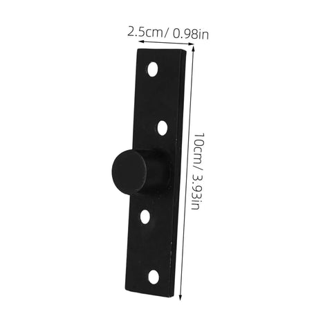 Heavy Duty Stainless Steel Pivot Hinges For Hidden Secret Doors, Black Invisible Door Hardware with dimensions visible
