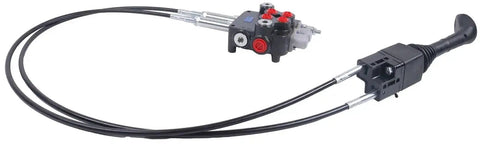 Two Spool Hydraulic Control Valve Kit With Cable Remote Joysticks For 21 Gpm Flow 80 Lpm Model P80 Adjustable Relief Valve High Pressure