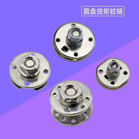 Weldable Barrel Door Hinges With Adjustable Torque And Free Stopping Damping LPXDS Circular Disk Pivot Heavy Duty Bearing Hinges displayed