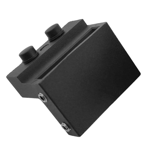 Barn Door Roller Stopper Set For Flat Track Sliding Doors Noise Reducing Metal With Rubber Gasket Includes Mounting Wrench Two Pieces Track Width Compatible Hardware Black Powder Coated Finish