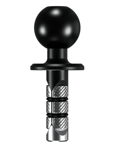 Beefy Metal Motorcycle Fork Stem Mount Base With 1 Inch TPU Ball For Stem Holes 12mm To 25.4mm Includes Dual Spacer Set