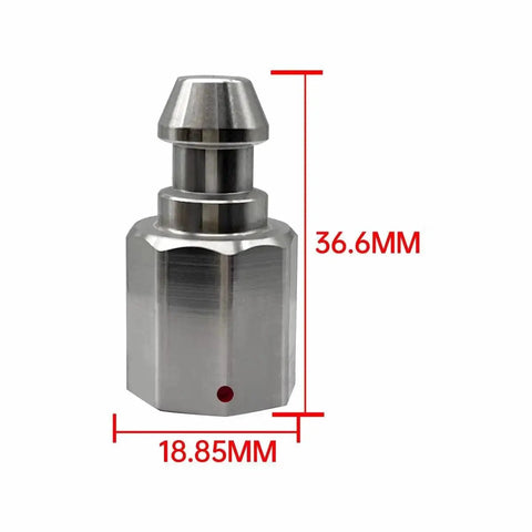 5Pcs GPS Quick Release Adapters 5/8x11 Thread Anodized Aluminum Stainless Steel shown in front view with measurements