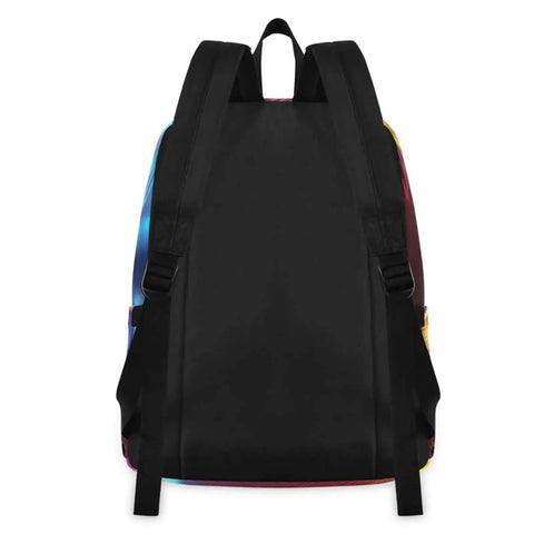Back view of Neon Insulated Lunch Backpack With Built-In Cooler, Lightweight Laptop Daypack Fits 15.6 Inch for travel and work