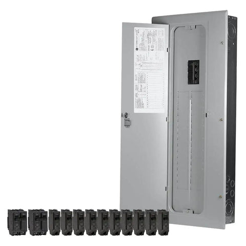 Open 200A Main Breaker Load Center 1-Phase 120/240 VAC, 32 Spaces 40-Circuit Panel with breakers, Indoor NEMA 1 Enclosure