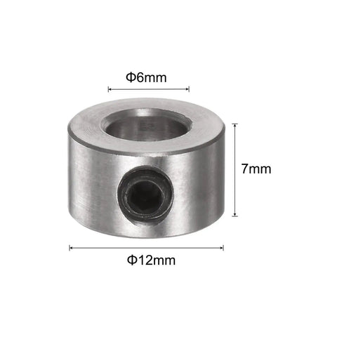 Set Screw Shaft Collars 6mm Bore Stainless Steel 12mm OD 7mm Width Pack Of 10 For Precision Positioning And Stops Landing Gear Stopper Wheel Collar 304 Stainless Steel Durable Corrosion Resistant Heavy Duty
