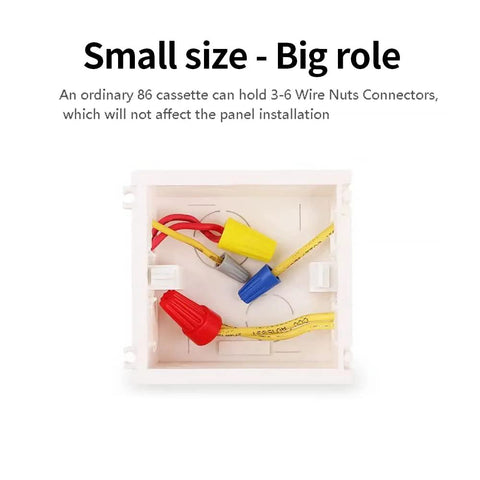 Wire connector nuts kit, 330 pcs, red, yellow, blue twist caps in white plastic storage box