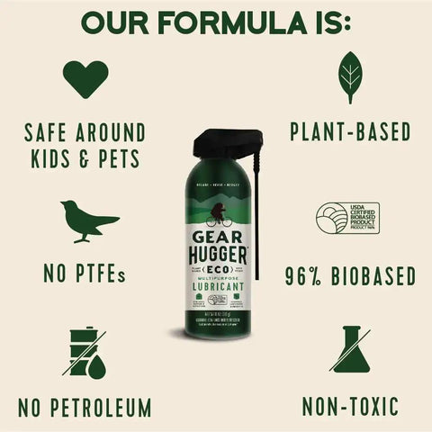 Multipurpose Plant Based Lubricant Spray Pack Of 3 All In One For Rust Removal And Lubricating Garage Doors Hinges And Locks, Eco Friendly Formula No Petroleum No PTFE 11 Oz Each Great For Tools And Equipment bottle with eco-friendly details