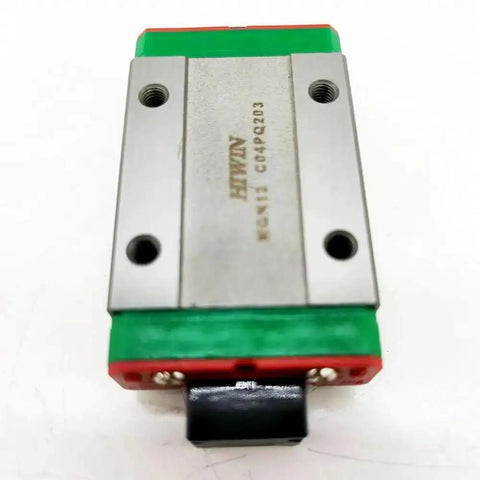 Front view of Compact MGN12H Linear Block Carriage with Guide Rail for CNC machines, featuring four-point contact and light weight