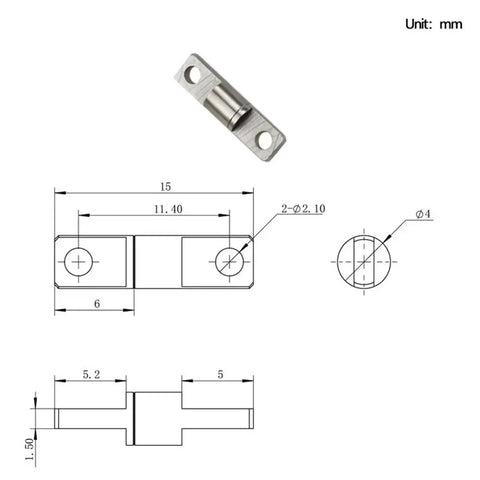 Overlay cabinet concealed hinge, 360° rotatable torque hinge with damping shaft, steel