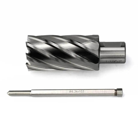 Annular Cutter Kit for Magnetic Drill Press With Weldon Shank 3/4 Inch, Cutting Diameter 1-1/4 Inch, HSS Slugger Bits
