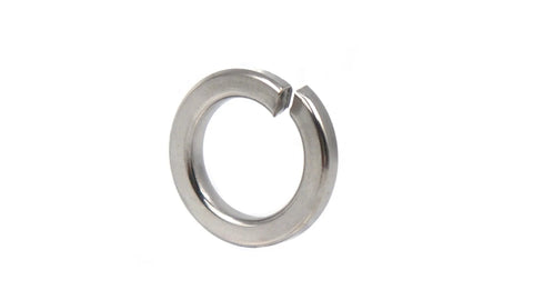 Spring lock washer, 304 stainless steel, close-up view