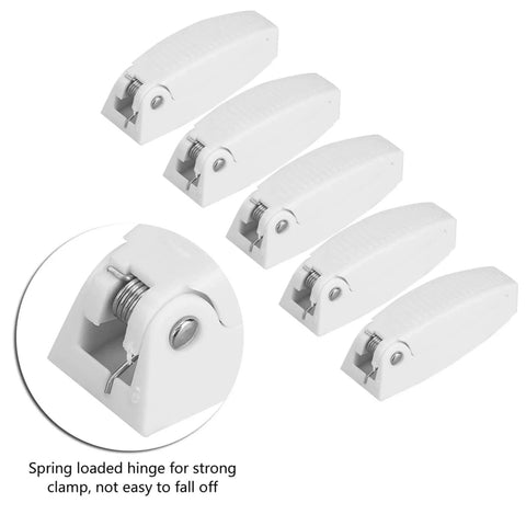 5 Pack Baggage Door Catch For RVs White ABS Door Holder For Cargo Compartments And Doors Spring Loaded Hinge