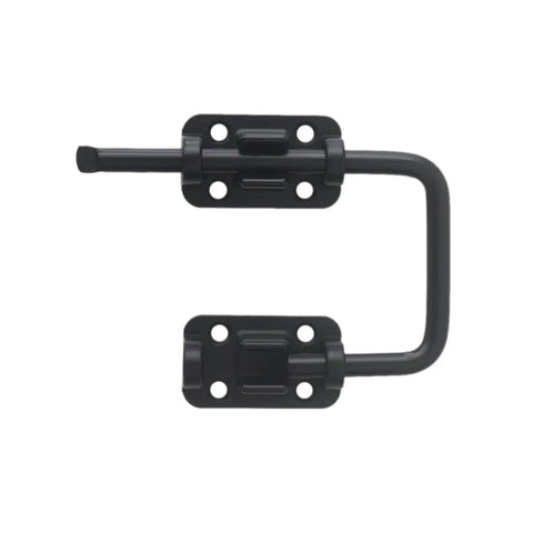 Sliding Door Loop Lock U Shaped Metal Flip Bolt Latch For Uneven Doors Small Slide Latches Hardware Matte Black Finish