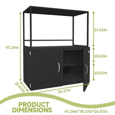 Beefy 300L Filament Storage Cabinet With Dehumidifier For 3D Printing, Airtight Seal Keeps PLA ABS TPU Dry, dimensions shown