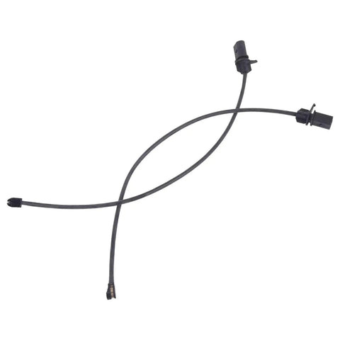 Two black front brake pad wear sensors with connectors for Audi Q7/S5/A6 Quattro (replaces 4M0615121R)