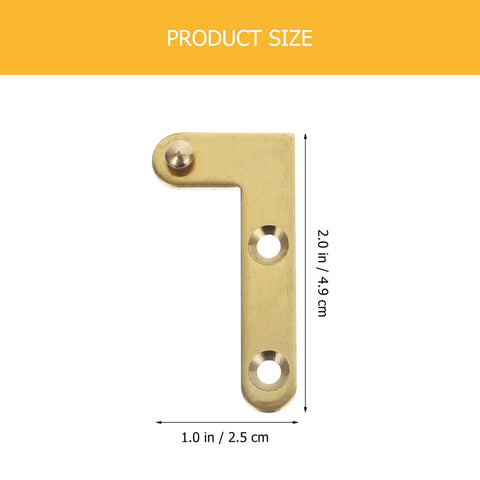 360 Degree Copper Pivot Hinge For Hidden Doors Attic Ladders And Cabinet Doors 1.92 Inch Replacement Hardware front view