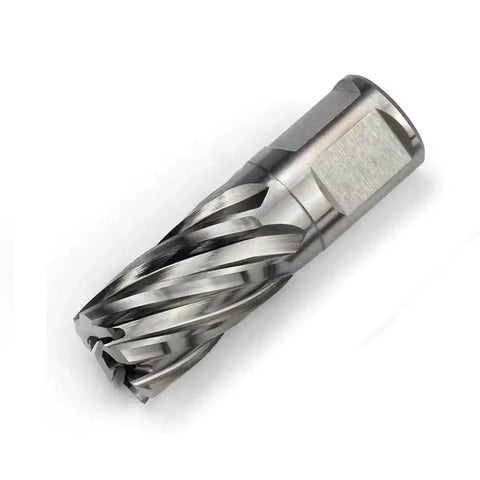 Heavy Duty Three Quarter Inch Annular Cutter For Magnetic Drill Press With Weldon Shank And Pilot Pin 1 Inch Cutting Depth Two Flat Built For Fast Hole Cutting Up To Ten Times Faster Than Regular Bits Oscarbide