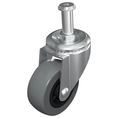 Single caster from Six Pack 2 Inch Creeper Wheels Heavy Duty 360 Degree Swivel Stem Casters For Creeper Service Cart Stool Post Mount M8 X 20mm