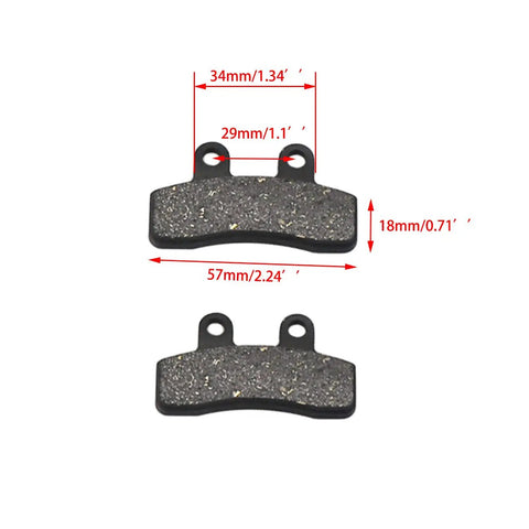 Front Disc Hydraulic Brake Master Cylinder Caliper Assembly With 190mm Rotor And Brake Pads Kit pad dimensions