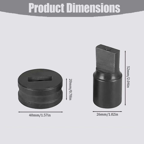 Oval Slotted Punch Die for CH-70 Hydraulic Press and CH-70A Punching Machine dimensions illustration