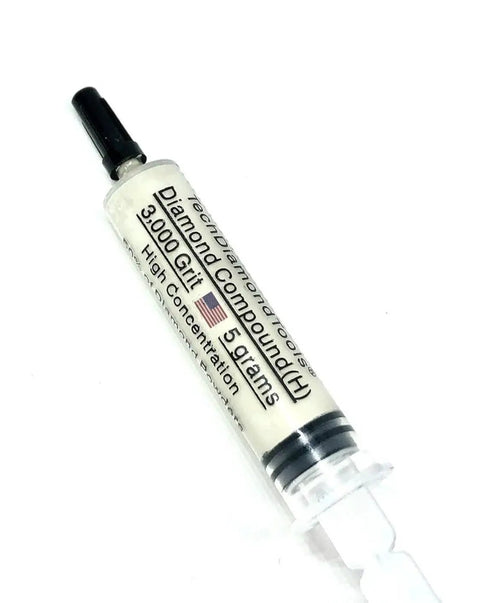 USA made diamond polishing paste with 3000 grit high concentration diamond powder delivers fast smooth polishing syringe