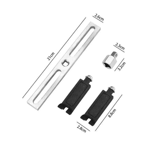 Universal Fuel Pump Removal Tool Set With Lock Ring Wrench And Tank Cover Spanner, includes adjustable components shown