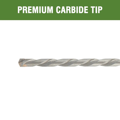 Close-up of carbide tip on Beefy 3 16th Inch Masonry Drill Bits Set 6 Pack Carbide Tipped For Concrete Brick Stone With 3 Flat Shank And Hammer Drill
