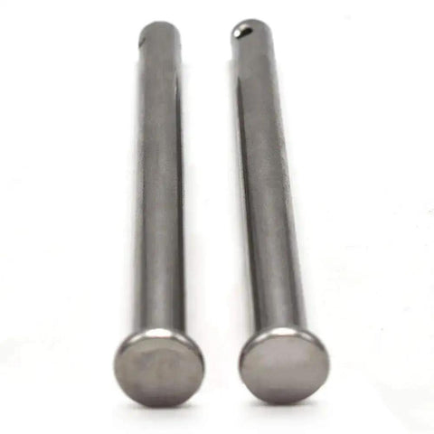 Two Heavy Duty 304 Stainless Steel Clevis Pins M8 X 100mm Single Hole Flat Head Pin For Hitch Pin Lock Systems