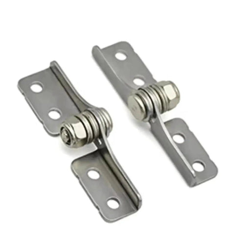 Angled view of XK574-5 stainless steel constant-torque friction stay door hinges (2 pcs)