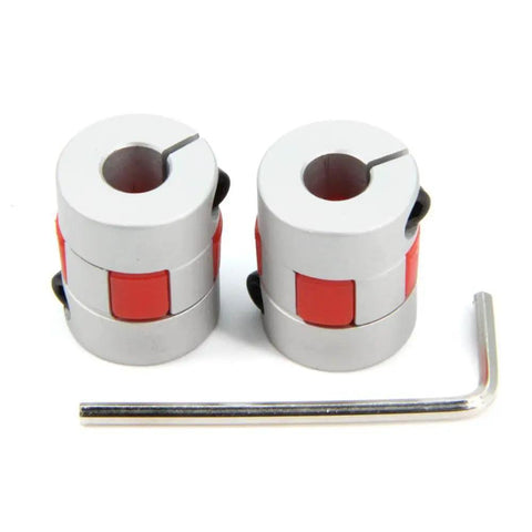 Beefy 8Mm To 8Mm Bore Aluminum Plum Flexible Shaft Coupling For Servo And Stepper Motors, D20xL25, with hex key, 2-piece pack