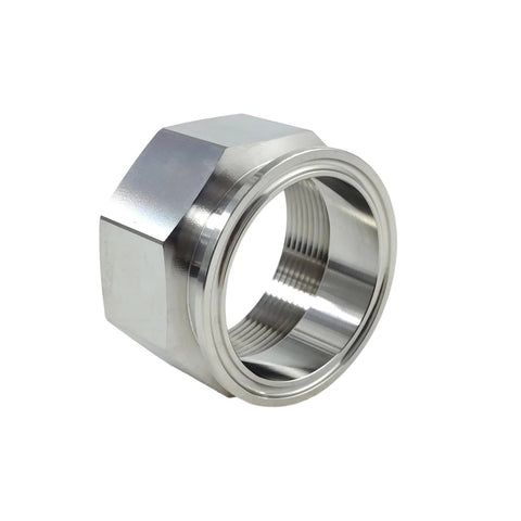 Geife stainless steel 304 tri-clamp to female NPT adapter, 2in FNPT x 2in TC.
