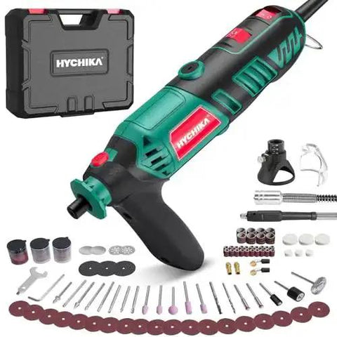 Do-It-All 180W Rotary Tool Kit With Flex Shaft, 8000-35000 RPM, 173-Piece Accessory Set displayed with toolkit case