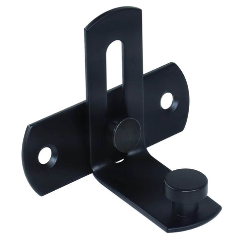 Two Pack 90 Degree Rotating Barn Door Locks for Privacy and Security, Solid Stainless Steel Latch and Hook Set, front view