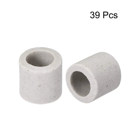 uxcell 8mm dia ceramic insulation tubes, single bore, alumina porcelain high-temp insulators for heating elements, 2 pcs