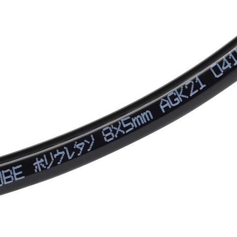 uxcell pneumatic air tubing, 8mm OD x 5mm ID, black PU polyurethane hose, 2m length
