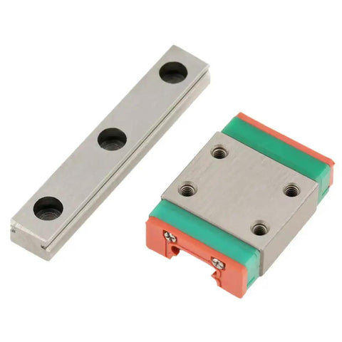 Miniature Linear Slider LWL7B Metal Linear Motion Rail 7mm Wide With 40mm Slide Block, precision components on a white background