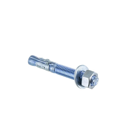Wedge Anchors 1/2 Inch Diameter 3-3/4 Inch Length Zinc Plated Concrete Anchors Coarse Thread Rust Resistant For Dry Interior Environments