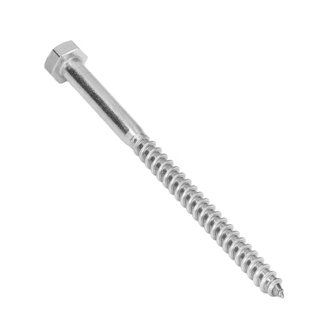 Beefy Stainless Steel Wood Hex Lag Self Tapping Screws M8x120MM With Half Thread And Integrated Design for carpentry projects