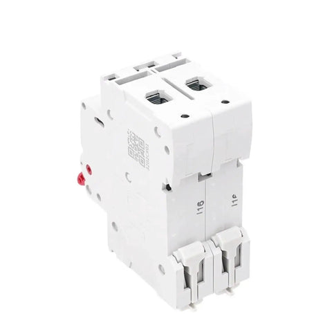 Double Pole DIN Rail MCB 6kA Miniature Circuit Breaker 40A 63A AC Type With CB 230/400V DIN Rail Mount For Home And Shop Panels