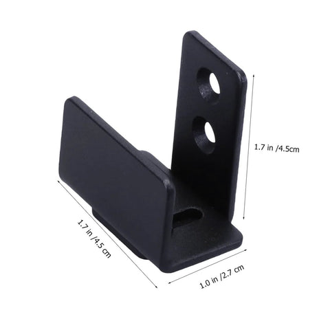Barn Door Track Stop Floor Guide Ground Mount Adjustable Black Carbon Steel Hardware Kit For Sliding Doors
