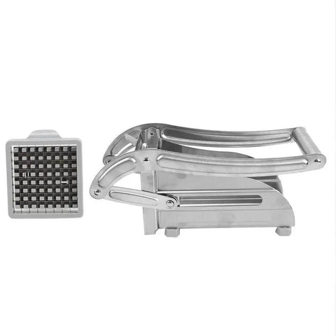 Restaurant Grade French Fries Cutter With Stainless Steel Blades Manual Vegetable Slicer For Potatoes Carrots Cucumbers And Chips Suction Feet For Stable Kitchen Use Ergonomic Safety Handle Food Service Tool